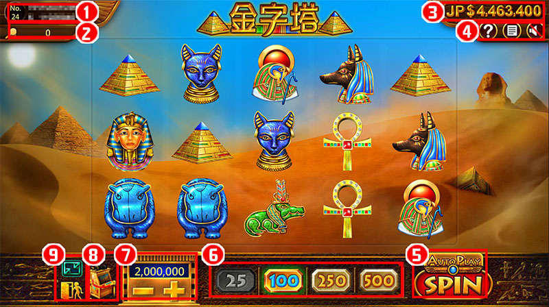 金字塔拉霸介面說明